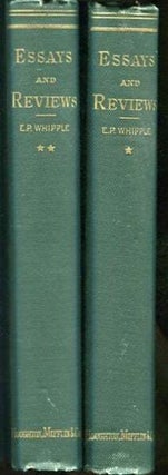 Item #13701 Essays And Reviews. Edwin Whipple