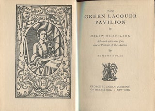 Item #14018 The Green Lacquer Pavillion. Helen Beauclerk