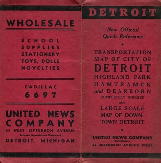 Item #15124 Transportation Map Of City Of Detroit, Highland Park; Hamtramck and Dearborn. United...