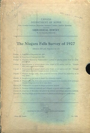 Item #15394 The Niagara Falls Survey of 1927, Memoir 164. Boyd W. H