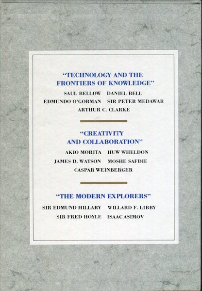 Item #17149 The Frontiers of Knowledge; the Frank Nelson Doubleday Lectures at the National Museum of History & Technology, Smithsonian Institution, Washington, D.C. Brooke Smithsonian Institution. Hindle, Foreword.