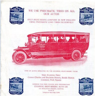 Item #17403 (Petroliana) Colonial Auto Tours; Free Map Of Boston…