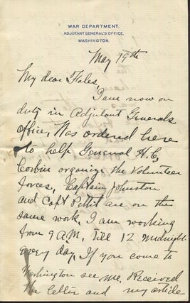 Item #18241 Herbert Howard Sargent. American Military Officer, Author. Autographed Letter signed,...