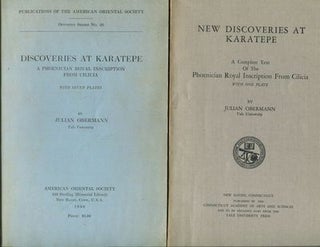 Item #18366 Discoveries at Karatepe. A Phoenician Royal Inscription from Cilicia With Seven...