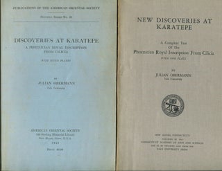 Item #18366 Discoveries at Karatepe. A Phoenician Royal Inscription from Cilicia With Seven...