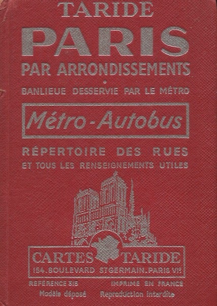 Item #18739 (Modele Depose) Plan - Guide De Paris (Removing Model, Map & Guide to Paris) Index To Streets - Metros - Bus